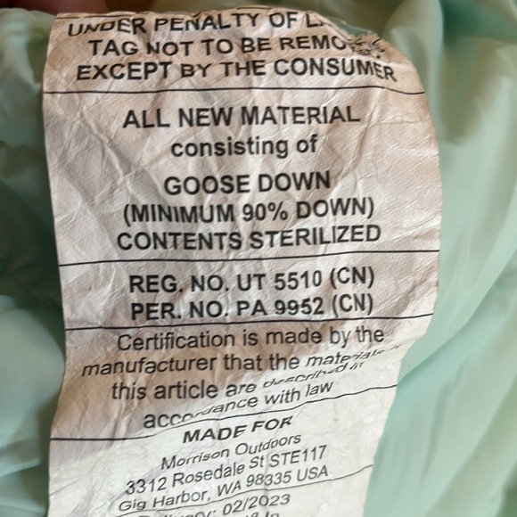 Morrison Outdoors Mighty Mo 20 sleeping bag For ages 4-6 years old EUC - Picture 7 of 7